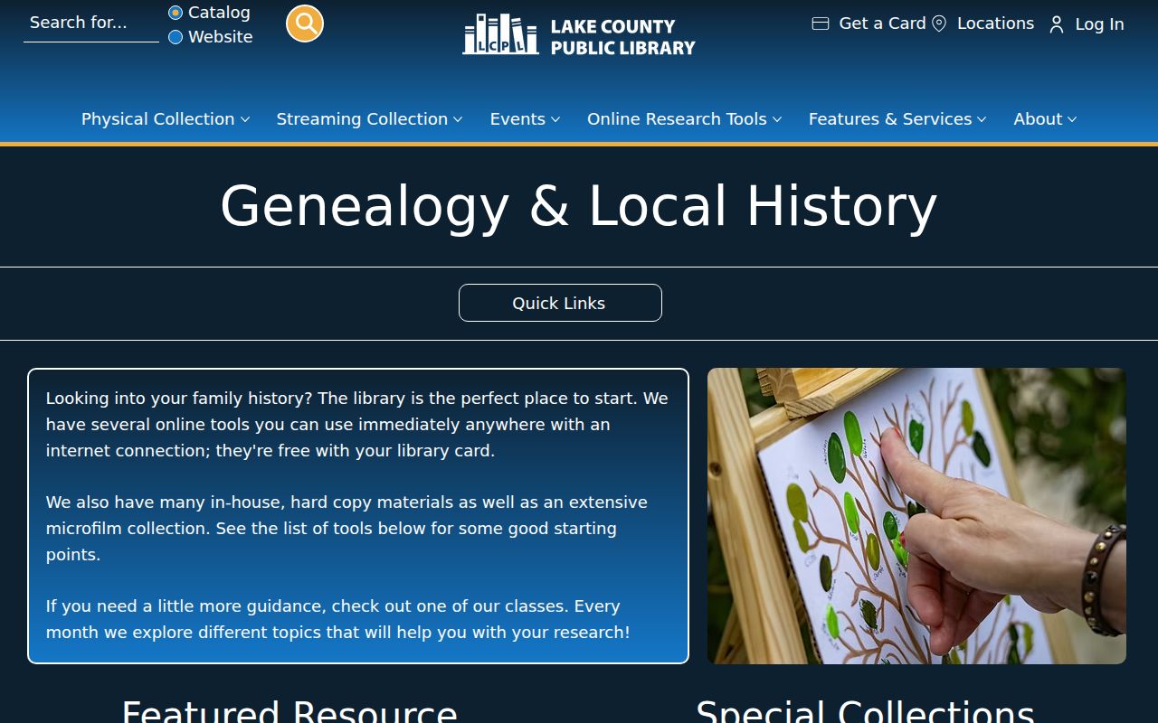 Lake County Public Library genealogy resources for Merrillville directory research