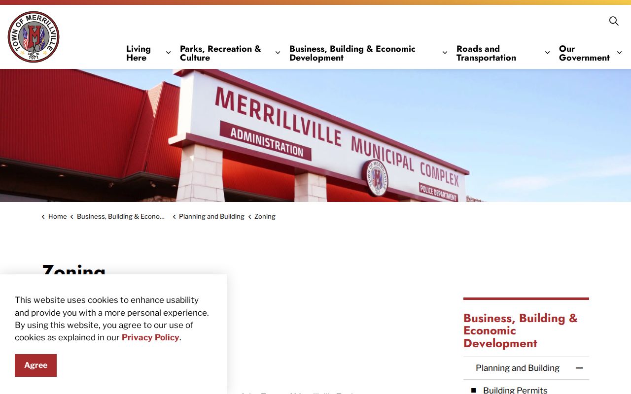 Town of Merrillville zoning resources for address research
